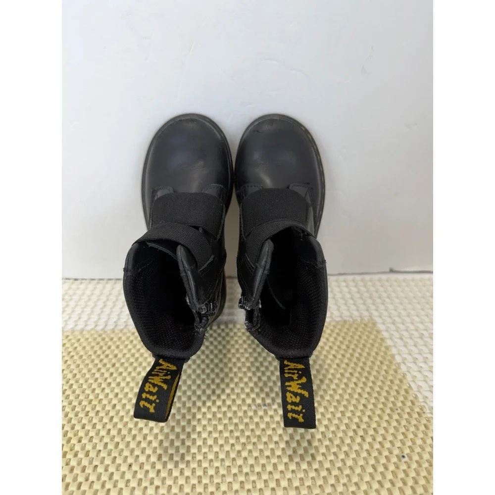 Dr. Martens 1460 Elastic T Toddler Boots Size‎ 8 US 7 UK black leather